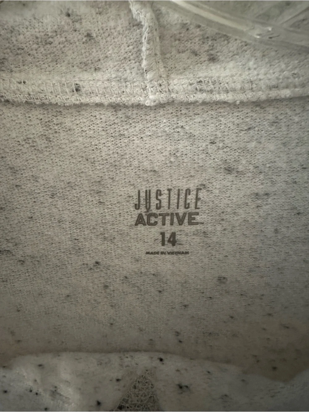 Justice Gray & Cream Varsity Pullover Hoodie